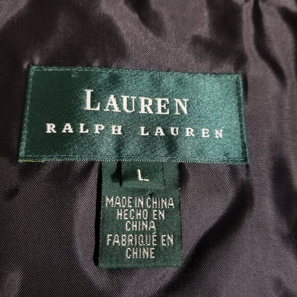 Ralph Lauren Womens L Plush High Neck Jacket Long Sleeve Full Zip Gorpcore Black - Picture 5 of 7